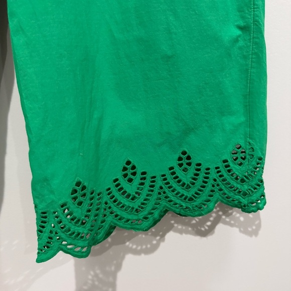 BROADWAY 38 Green Wide Leg Crop Pants Size XL - Picture 2 of 8
